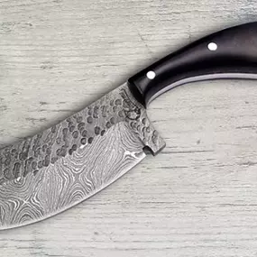 Damascus mini cleaver from Faneema Cutlery