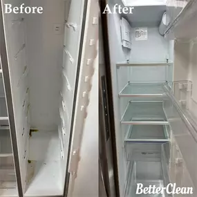 Before and After Refrigerator Cleaning Service