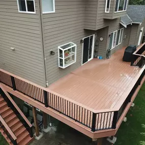 Elevated Composite Deck built by Heilman Deck & Fence