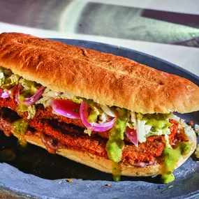 Chef Rick Bayless signature Sandwiches at Harrah's Joilet Hotel & Casino in his New Mexican Restaurant Tortazo