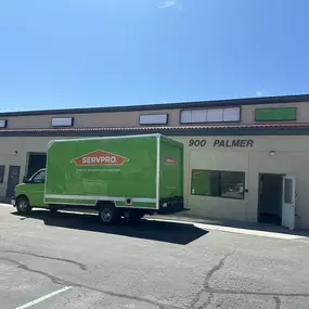 SERVPRO truck in front of office