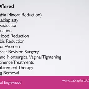 Labiaplasty Center of Englewood - Procedures Offered