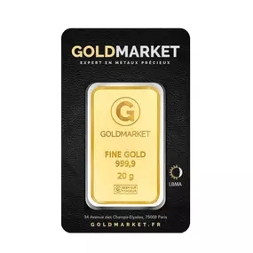 Lingot Or 20g - GOLDMARKET Versailles - Investir dans l'Or