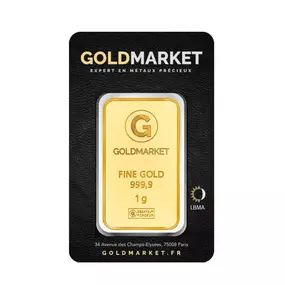 Lingot Or 1g - GOLDMARKET Versailles - Investir dans l'Or