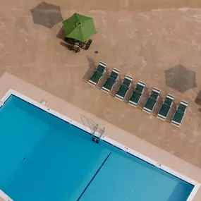 Aerial view of the pool