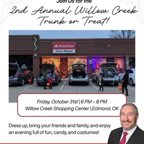 Get ready for the 2nd Annual Willow Creek Trunk or Treat — a fun-filled Halloween celebration for the entire community. Come out in your favorite costume, collect some sweet treats, and make memories that will last all season long!
