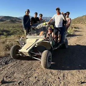 This group of friends kicked off an unforgettable bachelor party adventure with Desert Wolf Tours! Exploring rugged trails and stunning desert landscapes, this outdoor experience is the perfect way to celebrate in style and create lasting memories.