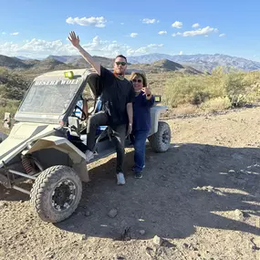 This duo had an amazing time exploring the desert on an ATV tour with Desert Wolf Tours! With stunning landscapes and thrilling trails, it's the perfect way to experience Arizona's rugged beauty up close.