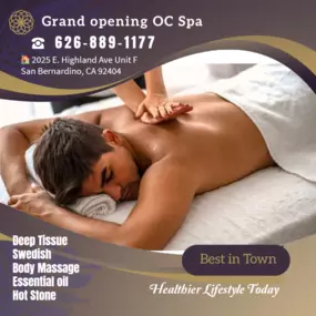 Our traditional full body massage in San Bernardino, CA
includes a combination of different massage therapies like 
Swedish Massage, Deep Tissue,  Sports Massage,  Hot Oil Massage
at reasonable prices.