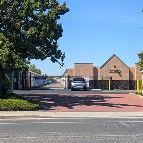 Boat storage rental facility on the corner of Promenade Street and Southport Parkway