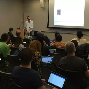 Edward Sturm teaching SEO at the Microsoft NYC offices.