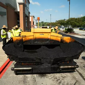 Fresh Asphalt Laying in a LeeBoy 8515D