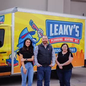 Leaky’s Plumbing, Heating & A/C Lubbock, TX Employees Smiling