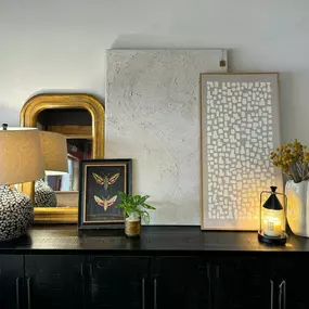 Transform your sideboard into a captivating focal point with Lazuli Blue!