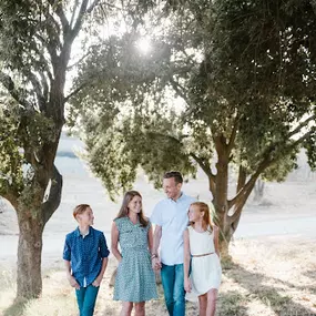 family on a walk