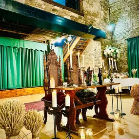 Medieval Banquet Hall Wedding Set up