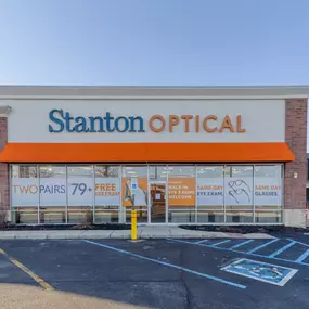 Storefront at Stanton Optical Store in Muncie, IN 47303