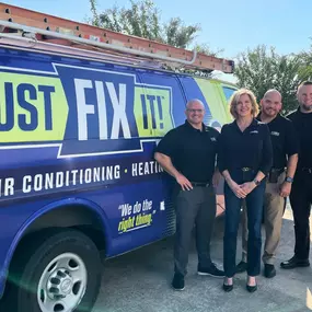 Just Fix It was founded in 2020 by Jessica Hodges and Aaron Childress with a mission to build an HVAC company around the principles of honesty, transparency, and prioritizing lasting solutions for every customer's comfort needs. We were frustrated by the common trend we saw with other HVAC companies pushing homeowners and businesses to replace their AC or heating units, instead of repairing it. So instead we decided to focus on repairs, and building long-term relationships with each and every on