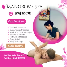 Massage techniques are commonly applied with hands, fingers, 
elbows, knees, forearms, feet, or a device. 
The purpose of massage is generally for the treatment of 
body stress or pain.