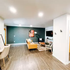 Living room, The Shay, an apartment community in downtown Oklahoma City that leases studio and 1 bedroom apartment homes