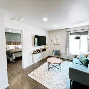 living room, The Shay, an apartment community in downtown Oklahoma City that leases studio and 1 bedroom apartment homes