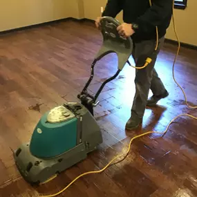 Wood floor cleaning