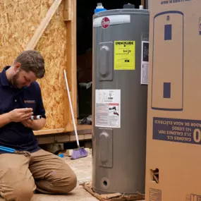 A Radiant Austin plumber preparing to install a new water heater