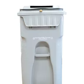 All Points Mobile Shredding Collection Containers - 65-Gallon Bin/Cart with Deflector Lid