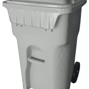 All Points Mobile Shredding Collection Containers - 65-Gallon Bin/Cart with Deflector Lid