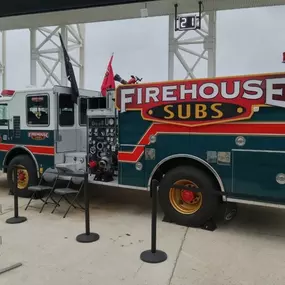 An example of a firetruck we made a custom vinyl wrap for!