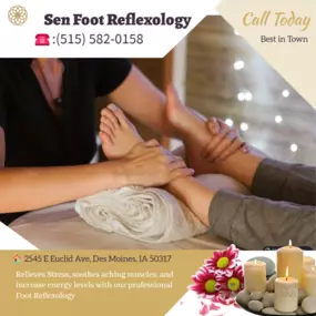 If you're looking to relax and de-stress, Sen Foot Reflexology in Des Moines, IA is the perfect place to experience the magic of applying pressure to reflex areas on your feet. Reflexology is a soothing practice that focuses on specific points on the feet believed to correspond to different organs and systems in the body, promoting overall well-being.