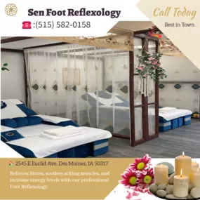 At Sen Foot Reflexology in Des Moines, IA, we believe in the power of applying pressure to specific reflex areas on the feet and hands. These points, also known as reflex areas, are believed to correspond to different organs and systems in the body. By targeting these areas, reflexology aims to promote relaxation, improve circulation, and enhance overall well-being.