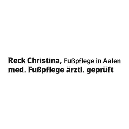 Logo van Reck Christina Fußpflege