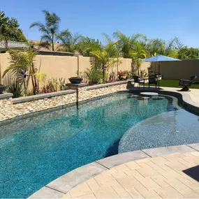 One of our finished pools in huntington beach
