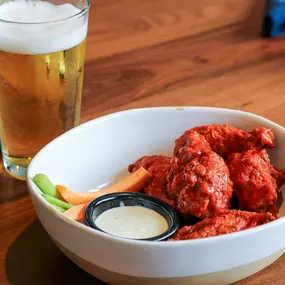 Buffalo wings and beer