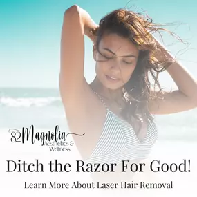 Wave goodbye to unwanted hair and hello to silky smooth skin with 82 Magnolia Aesthetics & Wellness. Dive into a hair-free future with our laser hair removal treatments.