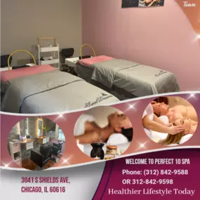 A couple's massage is just like any other massage service, 
but you and your partner receive the massage at the same time, 
on separate tables, and by two different massage therapists. 
The massage is generally offered in a private room on side-by-side massage tables.