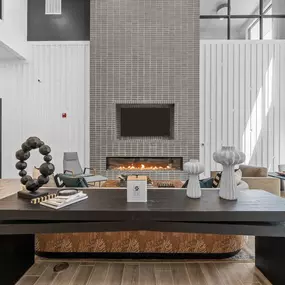 Gathering Area with Fireplace