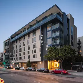 exterior of apartment building