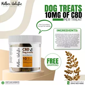 Mother Holistic Dispensary & Cafe offers specially formulated dog treats that bring joy and wellness to your furry friends. Our treats are crafted to support your pet's well-being with quality ingredients and a taste they’ll love. Treat your dog to a tasty, wholesome snack that’s designed with their happiness in mind.