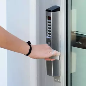 Secure your business with commercial exterior lock installation.