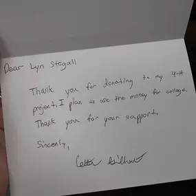 Kindness goes a long way! Feeling grateful for our amazing team member Nicklaus who surprised us with homemade cupcakes. We also got the sweetest thank you notes from the kids our agent sponsors at the Austin County Fair. Small gestures, a big impact!