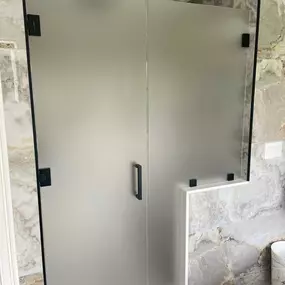 Frosted shower door