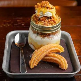 Apple Pie Crunch Jam Jar Cheesecake