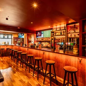 Bar area at Hickory's Smokehouse Rhos on Sea