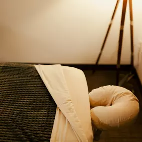 Comfort meets intention in this dedicated space for healing work and integrative therapies.