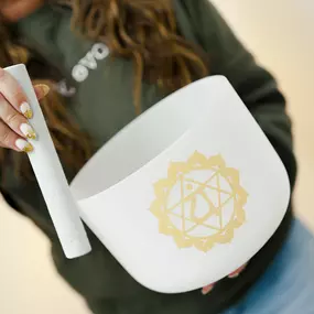 Sound bowl therapy to encourage deep relaxation and emotional release.