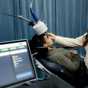 TMS is administered in a calm and private room to support neurological healing.