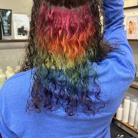 Bright Rainbow Hair Colors Salon in Downtown Knoxville, TN