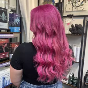 Bright Pink Vivid Hair Color in Knoxville, TN and Downtown Knoxville, TN